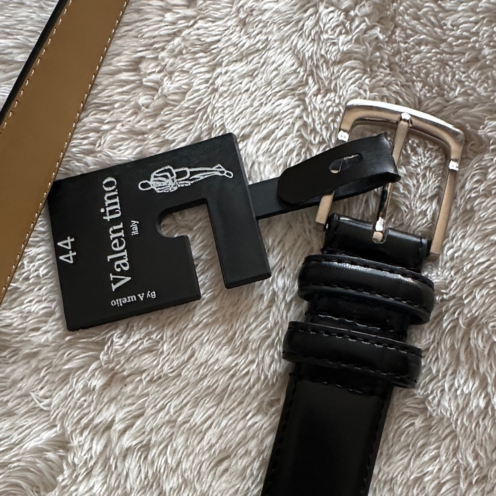 Valentino Black Leather Men's Belt Bag
